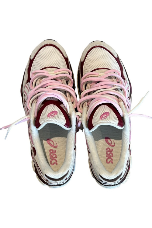 ASICS Gel-NYC Cream Sweet Pink Double Laces