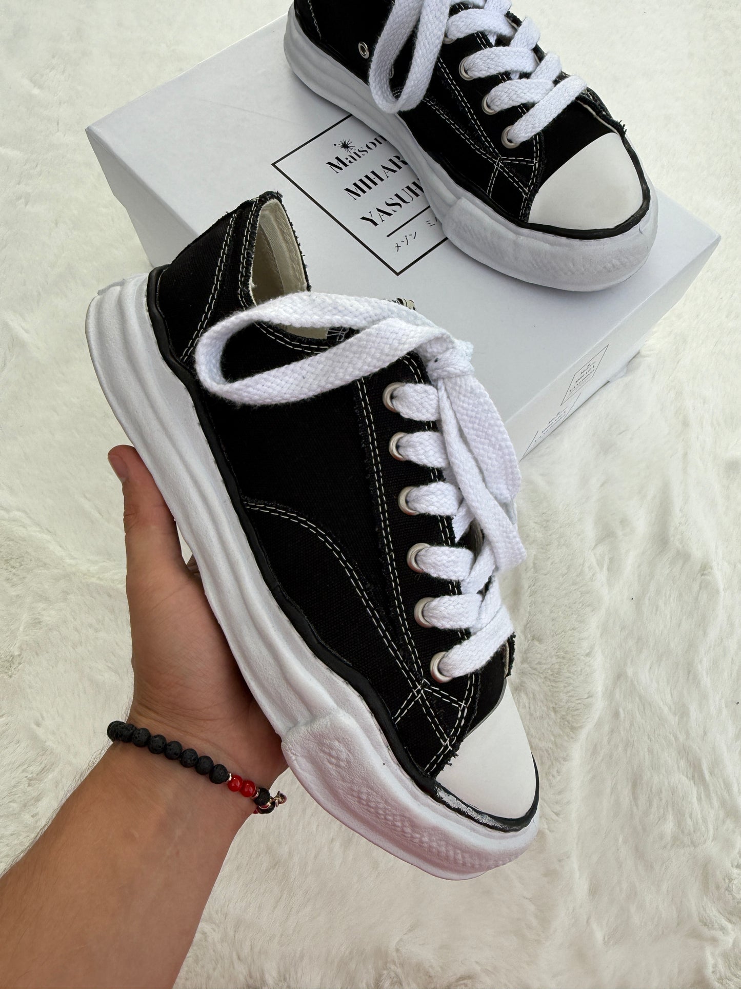 Maison Mihara Yasuhiro Peterson OG Sole Canvas Low Black