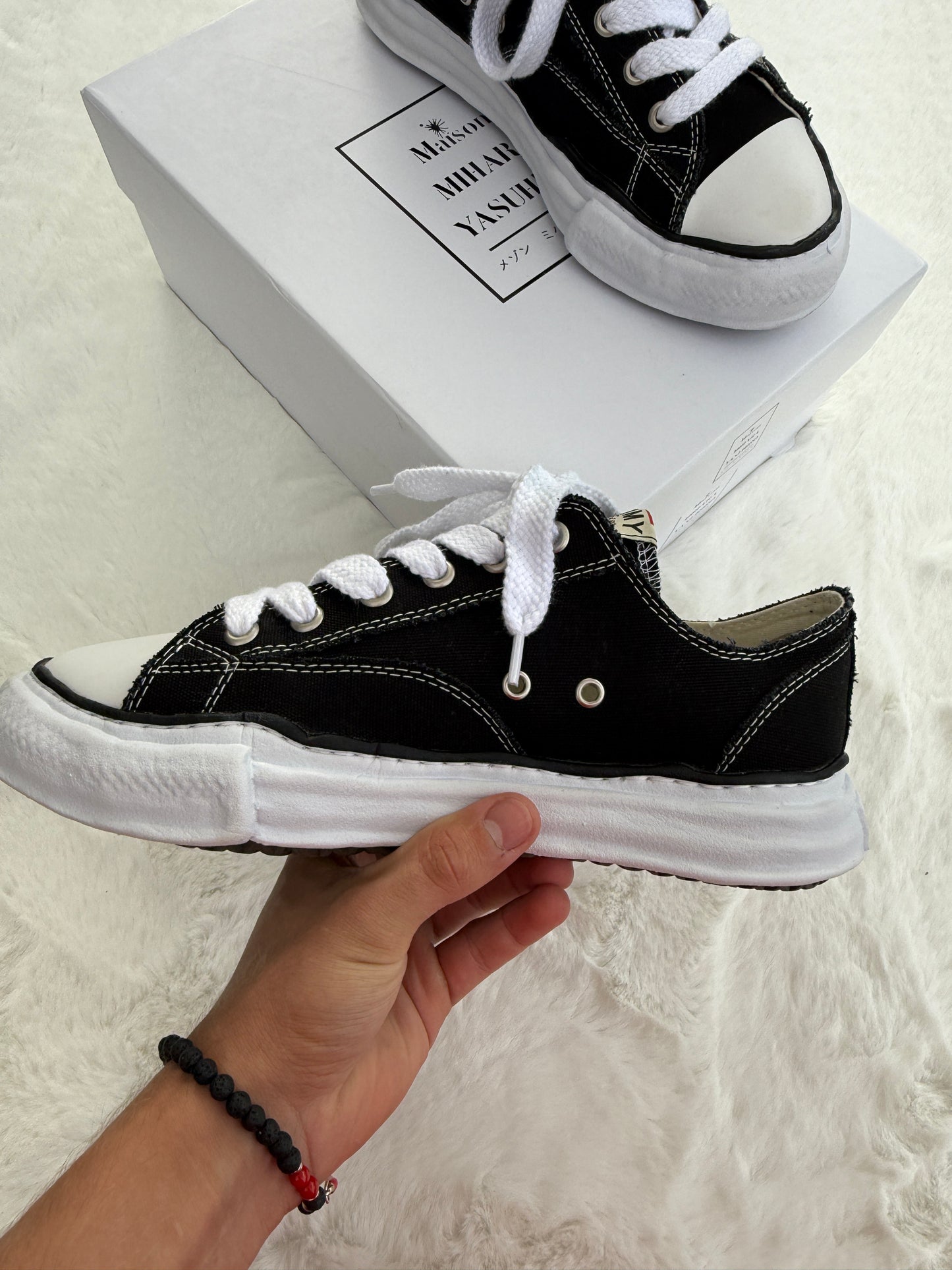 Maison Mihara Yasuhiro Peterson OG Sole Canvas Low Black